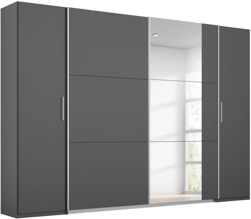 rauch Schwebetürenschrank Kleiderschrank Drehtürenschrank Schrank Garderobe KRONACH TOPSELLER (in 3 Ausstattungen BASIC/CLASSIC/PREMIUM, Breiten 225/268/311/354 cm) Kombischrank optional mit 1 oder 2 Spiegel viele Böden MADE IN GERMANY von rauch