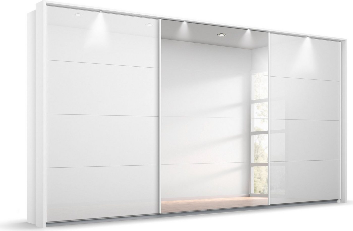 rauch Schwebetürenschrank Oteli mit Mittelspiegel und Passepartout optional mit Beleuchtung rauch Schwebetürenschrank Oteli mit Mittelspiegel und Passepartout optional mit Beleuchtung von rauch