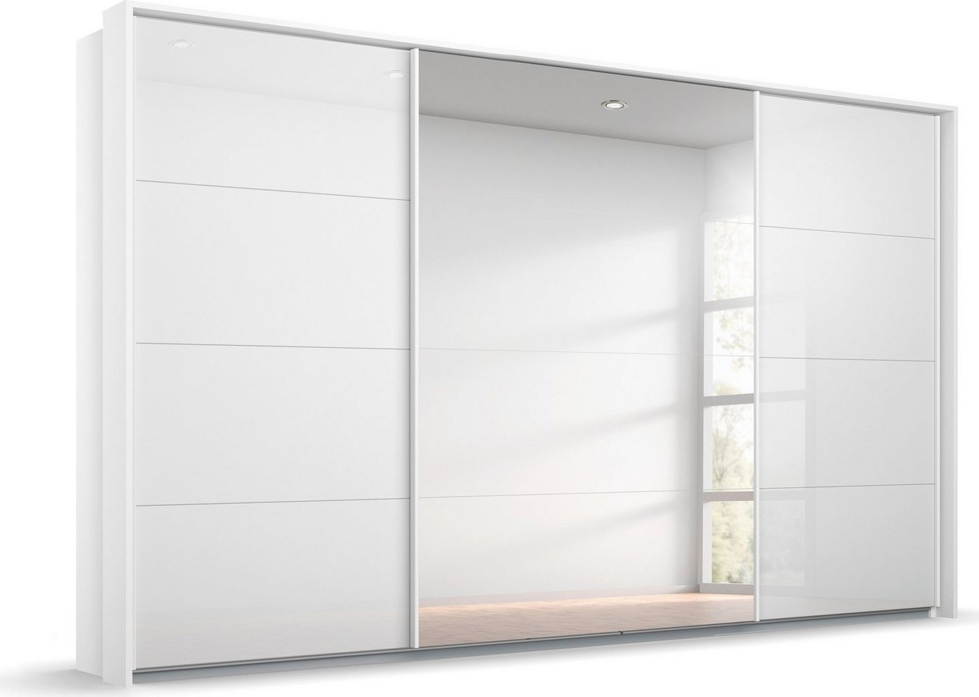 rauch Schwebetürenschrank Oteli mit Mittelspiegel und Passepartout optional mit Beleuchtung rauch Schwebetürenschrank Oteli mit Mittelspiegel und Passepartout optional mit Beleuchtung von rauch