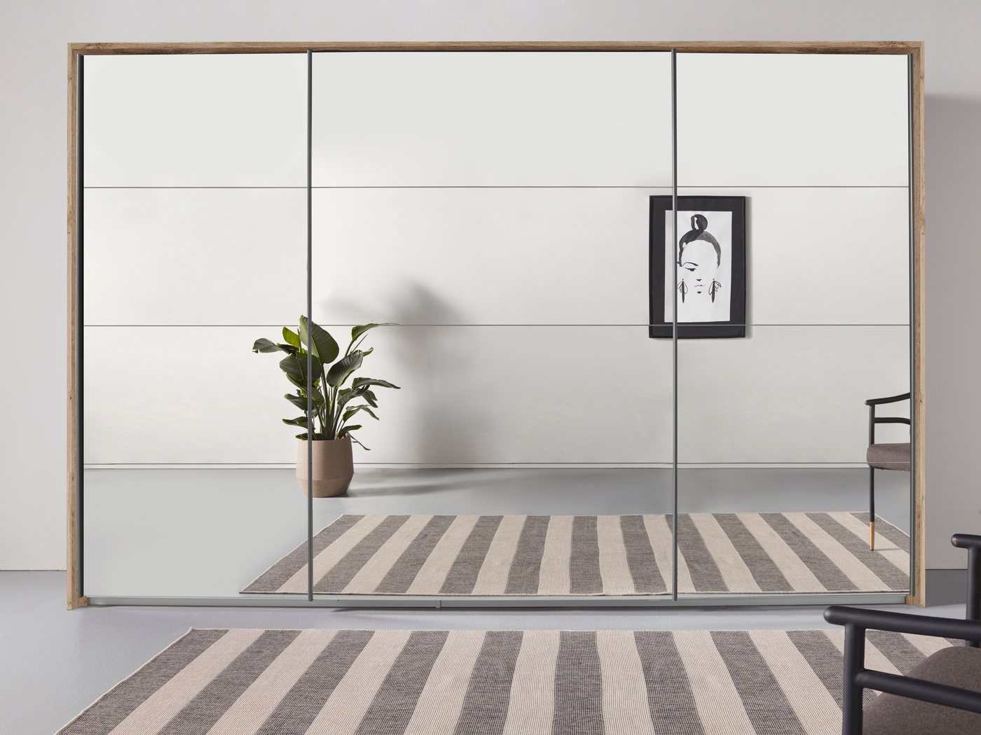 rauch Schwebetürenschrank Oteli mit Spiegelfront und Passepartout optional mit Beleuchtung rauch Schwebetürenschrank Oteli mit Spiegelfront und Passepartout optional mit Beleuchtung von rauch