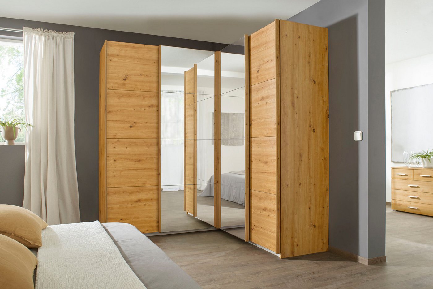 rauch Schwebetürenschrank Quadra Eckschrank inkl. Türendämpfer und Schubladeneinsatz, mit Spiegeltüren rauch Schwebetürenschrank Quadra Eckschrank inkl. Türendämpfer und Schubladeneinsatz, mit Spiegeltüren von rauch