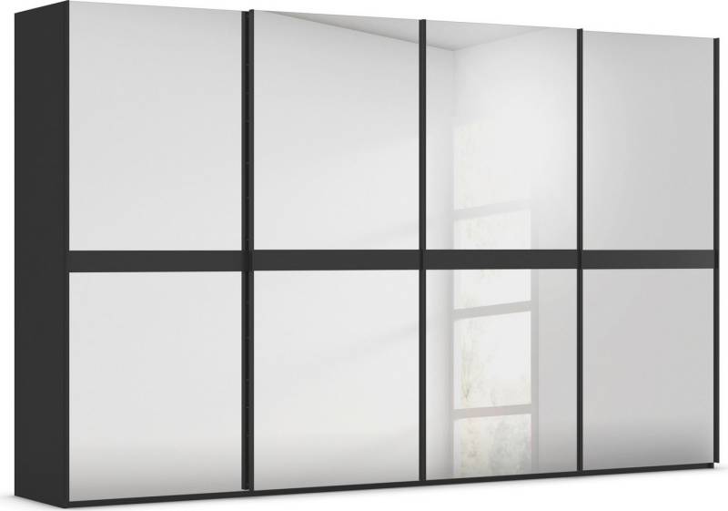 rauch Schwebetürenschrank Kleiderschrank Schrank Garderobe Schlafzimmerschrank SCALE-LINE edle Optik mit Bauchbinde in Korpusfarbe Spiegelfront MADE IN GERMANY von rauch