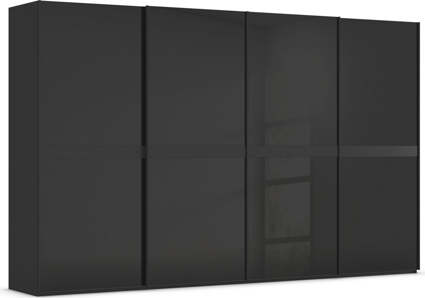 rauch Schwebetürenschrank Kleiderschrank Schrank Garderobe Schlafzimmerschrank SCALE-LINE edle Optik mit Bauchbinde in Korpusfarbe mit Glasfront MADE IN GERMANY rauch Schwebetürenschrank Kleiderschrank Schrank Garderobe Schlafzimmerschrank SCALE-LINE edle Optik mit Bauchbinde in Korpusfarbe mit Glasfront MADE IN GERMANY von rauch