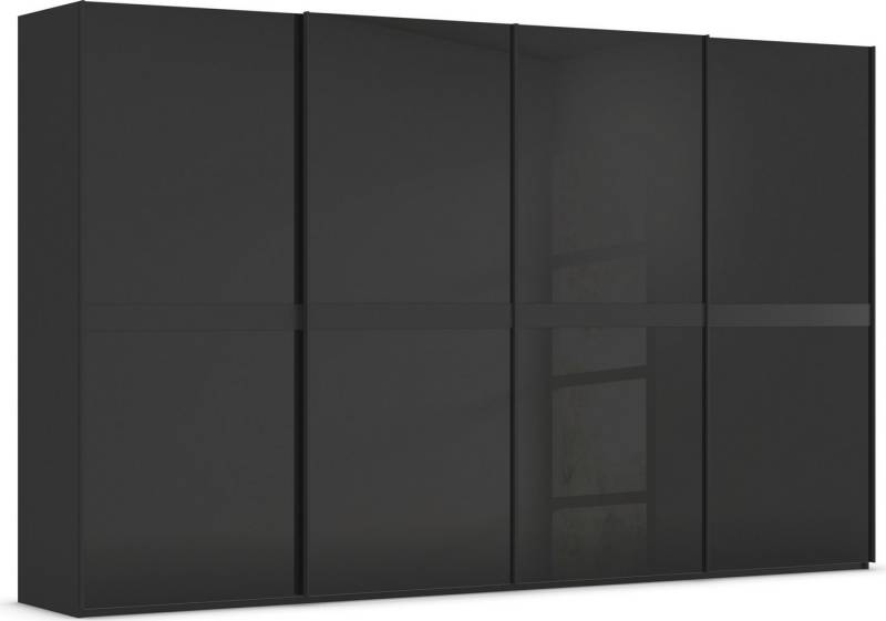 rauch Schwebetürenschrank Kleiderschrank Schrank Garderobe Schlafzimmerschrank SCALE-LINE edle Optik mit Bauchbinde in Korpusfarbe mit Glasfront MADE IN GERMANY von rauch
