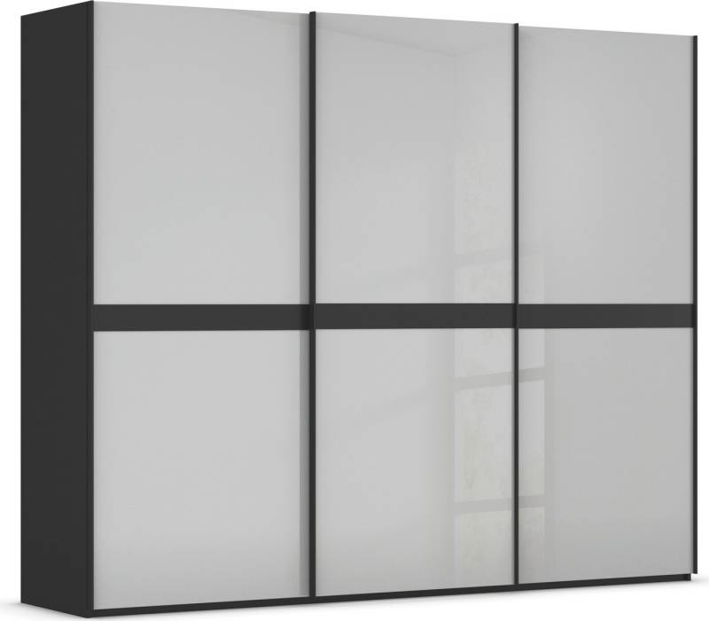 rauch Schwebetürenschrank Kleiderschrank Schrank Garderobe Schlafzimmerschrank SCALE-LINE edle Optik mit Bauchbinde in Korpusfarbe mit Glasfront MADE IN GERMANY von rauch
