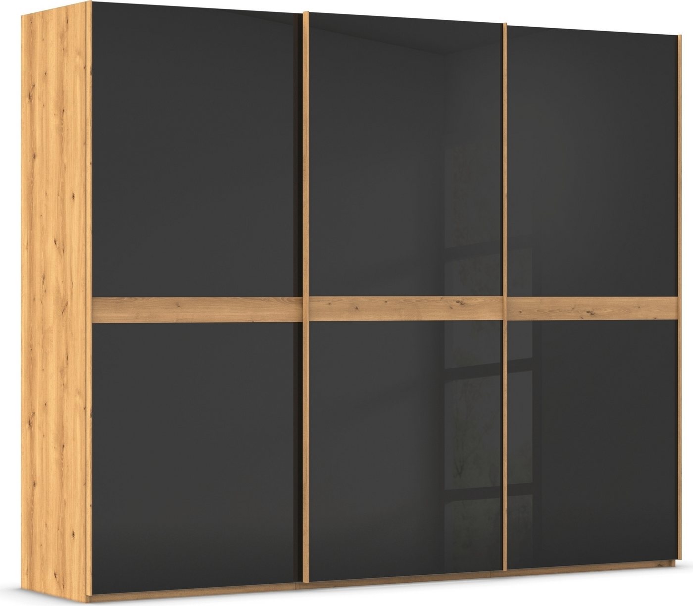 rauch Schwebetürenschrank Kleiderschrank Schrank Garderobe Schlafzimmerschrank SCALE-LINE edle Optik mit Bauchbinde in Korpusfarbe mit Glasfront MADE IN GERMANY rauch Schwebetürenschrank Kleiderschrank Schrank Garderobe Schlafzimmerschrank SCALE-LINE edle Optik mit Bauchbinde in Korpusfarbe mit Glasfront MADE IN GERMANY von rauch