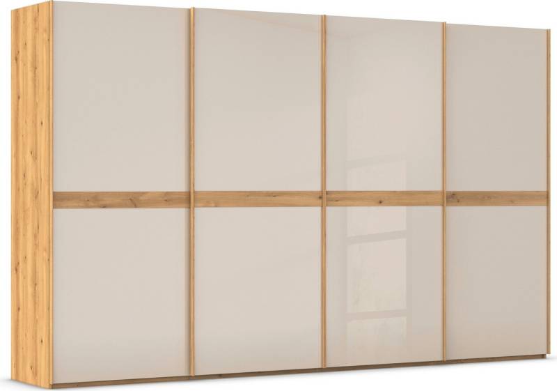 rauch Schwebetürenschrank Kleiderschrank Schrank Garderobe Schlafzimmerschrank SCALE-LINE edle Optik mit Bauchbinde in Korpusfarbe mit Glasfront MADE IN GERMANY von rauch