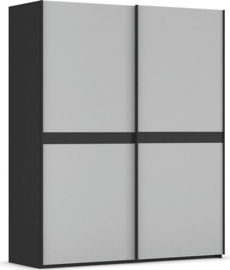 rauch Schwebetürenschrank Kleiderschrank Schrank Garderobe Schlafzimmerschrank SCALE-LINE edle Optik mit Bauchbinde in Korpusfarbe mit Glasfront MADE IN GERMANY von rauch