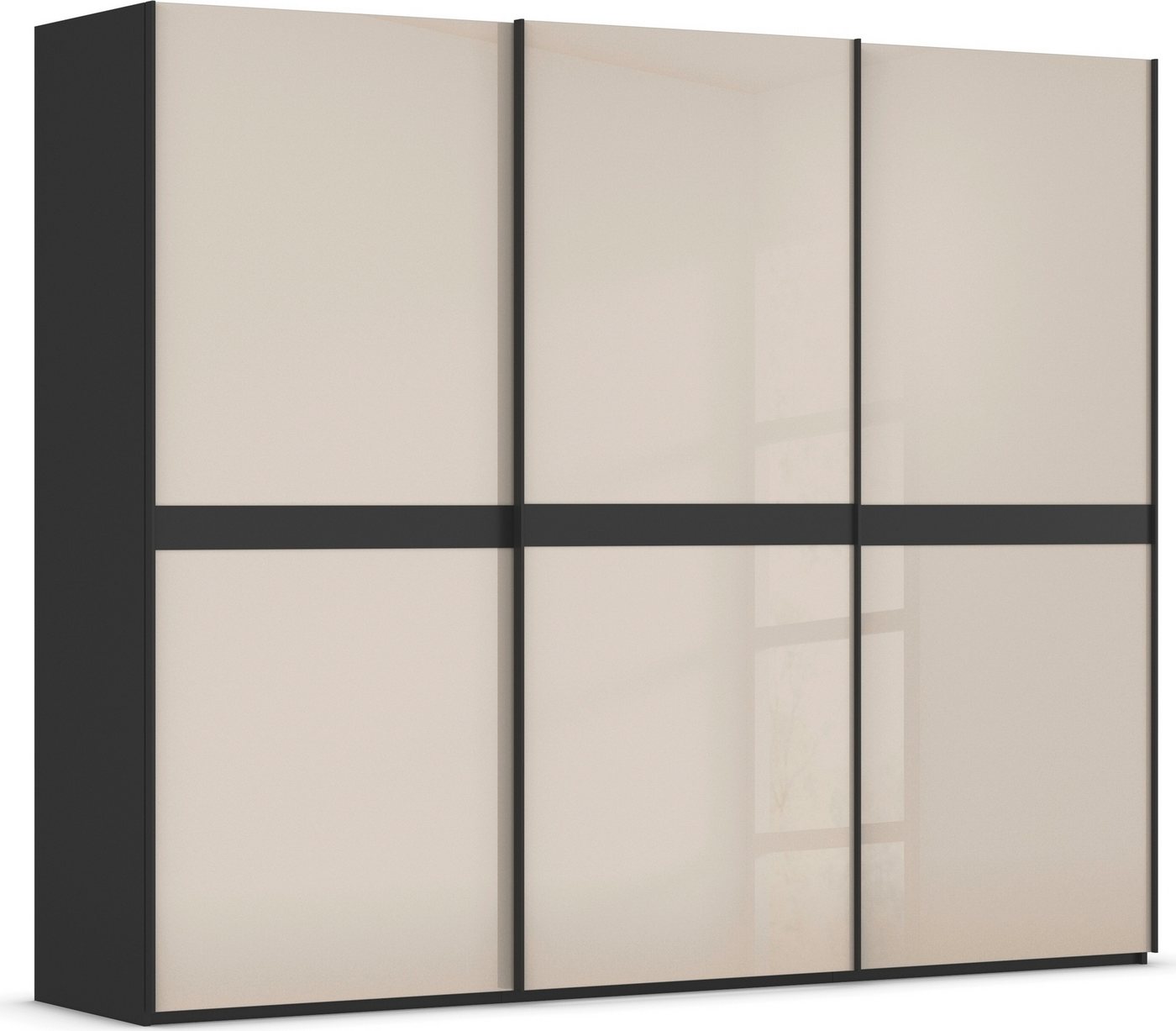 rauch Schwebetürenschrank Kleiderschrank Schrank Garderobe Schlafzimmerschrank SCALE-LINE edle Optik mit Bauchbinde in Korpusfarbe mit Glasfront MADE IN GERMANY rauch Schwebetürenschrank Kleiderschrank Schrank Garderobe Schlafzimmerschrank SCALE-LINE edle Optik mit Bauchbinde in Korpusfarbe mit Glasfront MADE IN GERMANY von rauch