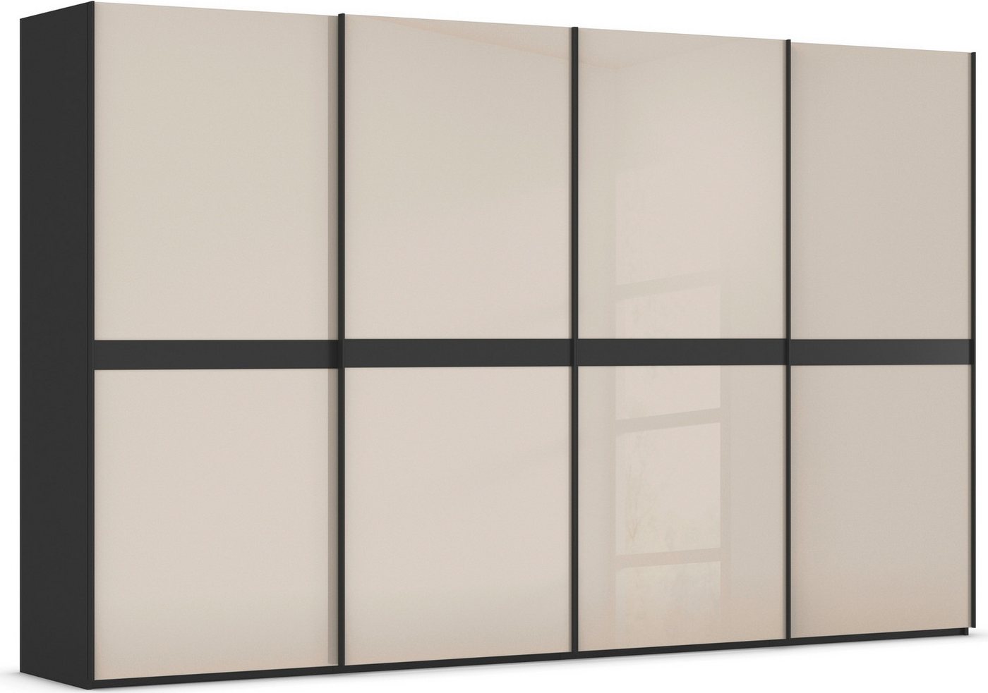 rauch Schwebetürenschrank Kleiderschrank Schrank Garderobe Schlafzimmerschrank SCALE-LINE edle Optik mit Bauchbinde in Korpusfarbe mit Glasfront MADE IN GERMANY rauch Schwebetürenschrank Kleiderschrank Schrank Garderobe Schlafzimmerschrank SCALE-LINE edle Optik mit Bauchbinde in Korpusfarbe mit Glasfront MADE IN GERMANY von rauch