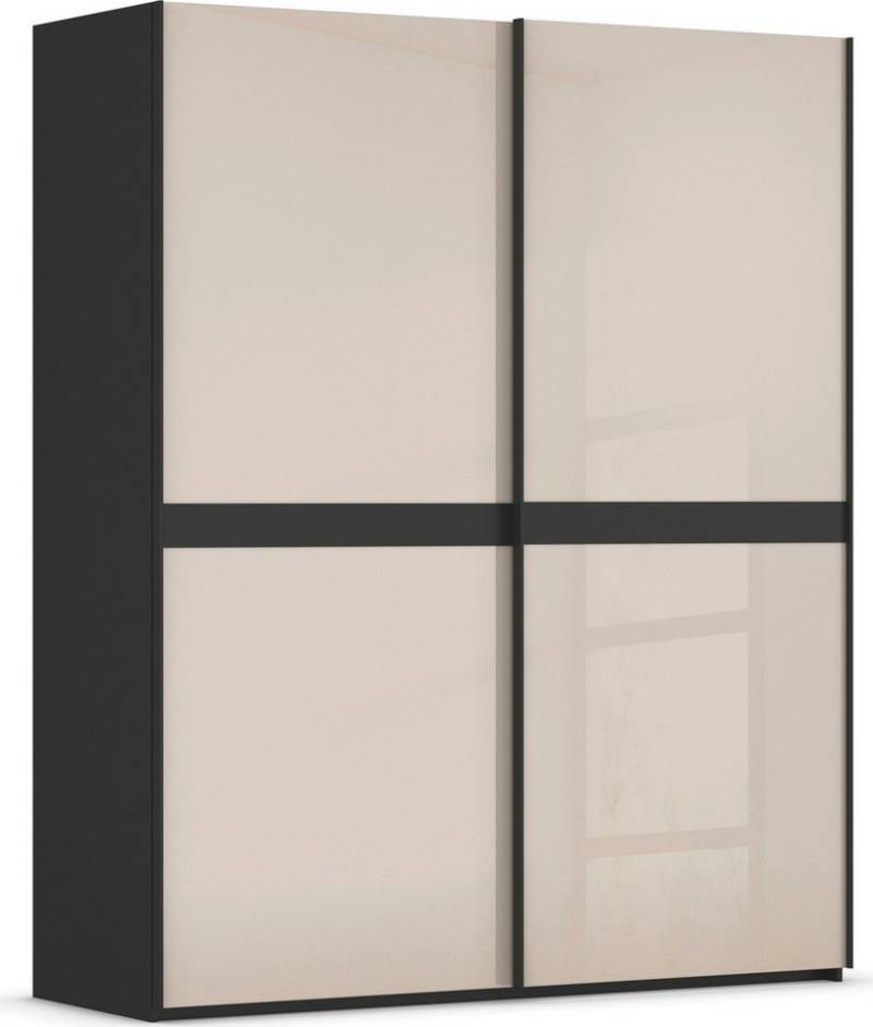 rauch Schwebetürenschrank Kleiderschrank Schrank Garderobe Schlafzimmerschrank SCALE-LINE edle Optik mit Bauchbinde in Korpusfarbe mit Glasfront MADE IN GERMANY von rauch