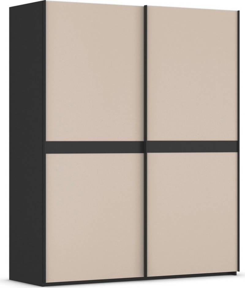 rauch Schwebetürenschrank Kleiderschrank Schrank Garderobe Schlafzimmerschrank SCALE-LINE edle Optik mit Bauchbinde in Korpusfarbe mit Glasfront MADE IN GERMANY von rauch
