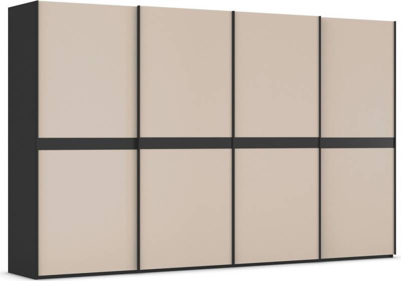 rauch Schwebetürenschrank Kleiderschrank Schrank Garderobe Schlafzimmerschrank SCALE-LINE edle Optik mit Bauchbinde in Korpusfarbe mit Glasfront MADE IN GERMANY von rauch
