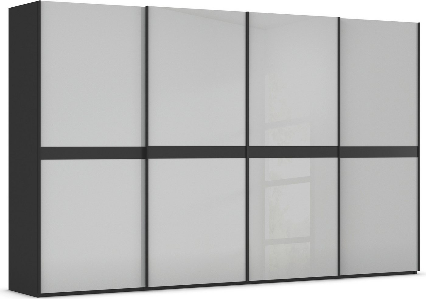 rauch Schwebetürenschrank Kleiderschrank Schrank Garderobe Schlafzimmerschrank SCALE-LINE edle Optik mit Bauchbinde in Korpusfarbe mit Glasfront MADE IN GERMANY rauch Schwebetürenschrank Kleiderschrank Schrank Garderobe Schlafzimmerschrank SCALE-LINE edle Optik mit Bauchbinde in Korpusfarbe mit Glasfront MADE IN GERMANY von rauch