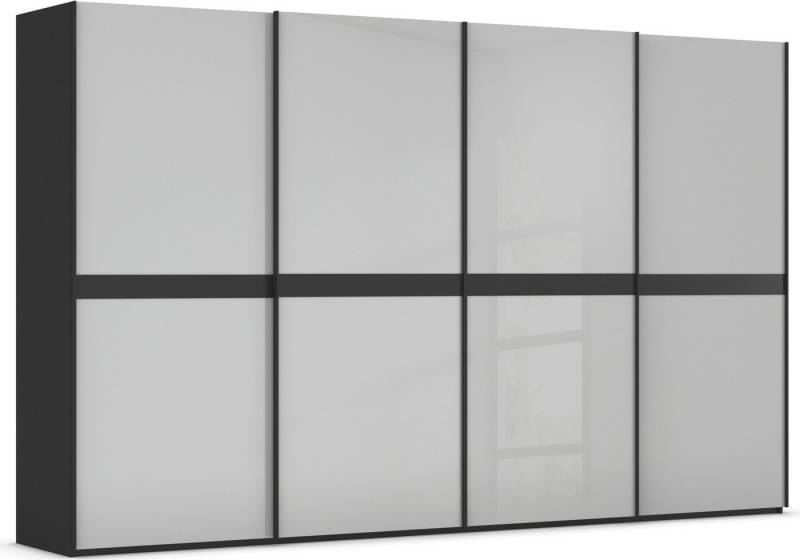 rauch Schwebetürenschrank Kleiderschrank Schrank Garderobe Schlafzimmerschrank SCALE-LINE edle Optik mit Bauchbinde in Korpusfarbe mit Glasfront MADE IN GERMANY von rauch