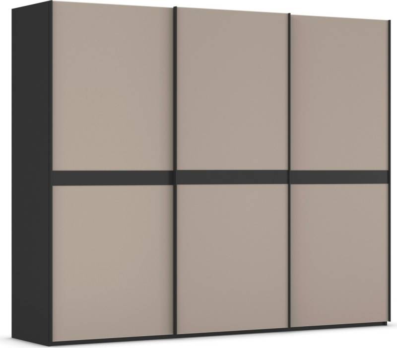 rauch Schwebetürenschrank Kleiderschrank Schrank Garderobe Schlafzimmerschrank SCALE-LINE edle Optik mit Bauchbinde in Korpusfarbe mit Glasfront MADE IN GERMANY von rauch