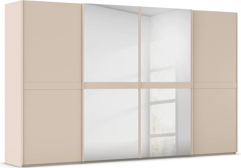 rauch Schwebetürenschrank Kleiderschrank Schrank Garderobe Schlafzimmerschrank SCALE-LINE edle Optik mit Bauchbinde in Korpusfarbe mit Spiegel MADE IN GERMANY von rauch
