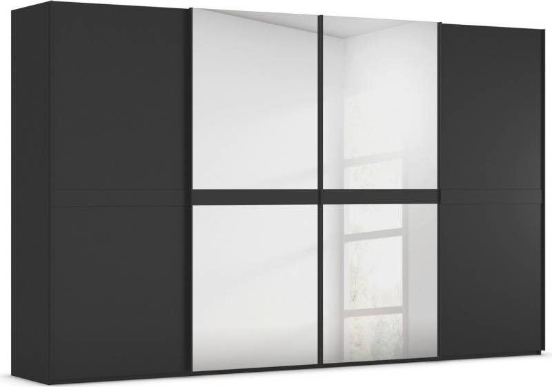 rauch Schwebetürenschrank Kleiderschrank Schrank Garderobe Schlafzimmerschrank SCALE-LINE edle Optik mit Bauchbinde in Korpusfarbe mit Spiegel MADE IN GERMANY von rauch