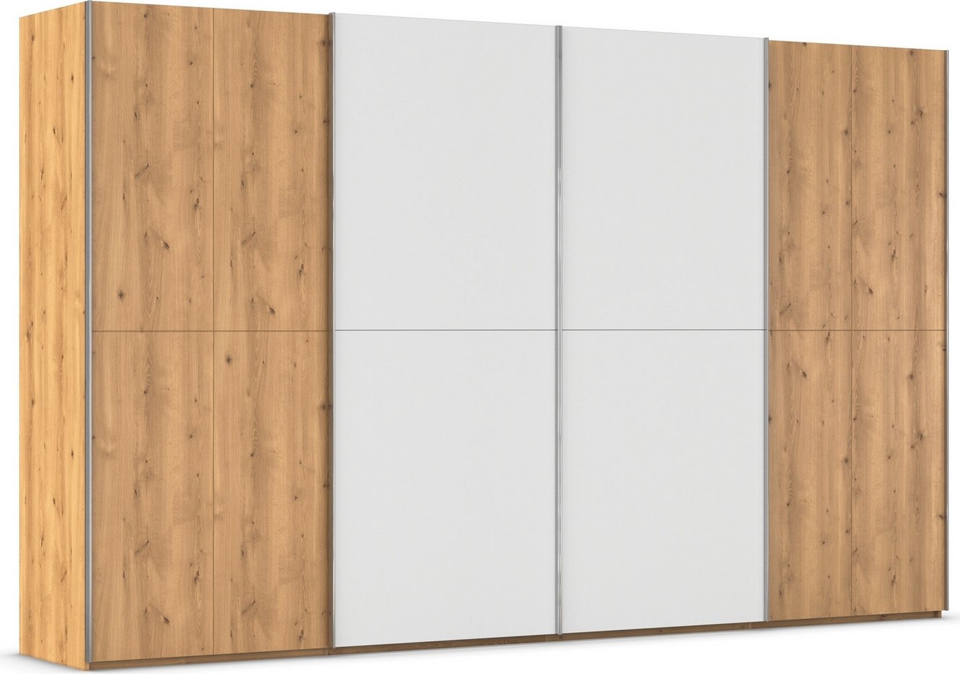 rauch Schwebetürenschrank Kleiderschrank Schrank Garderobe Schlafzimmerschrank SCALE-WOOD edle geteilte Front in massiver Asteiche mit Glastüren MADE IN GERMANY rauch Schwebetürenschrank Kleiderschrank Schrank Garderobe Schlafzimmerschrank SCALE-WOOD edle geteilte Front in massiver Asteiche mit Glastüren MADE IN GERMANY von rauch