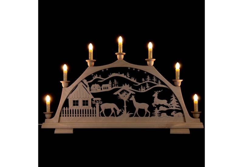 rauta Schwibbogen Schwibbogen Wildfütterung (63x37cm) von Rauta von rauta