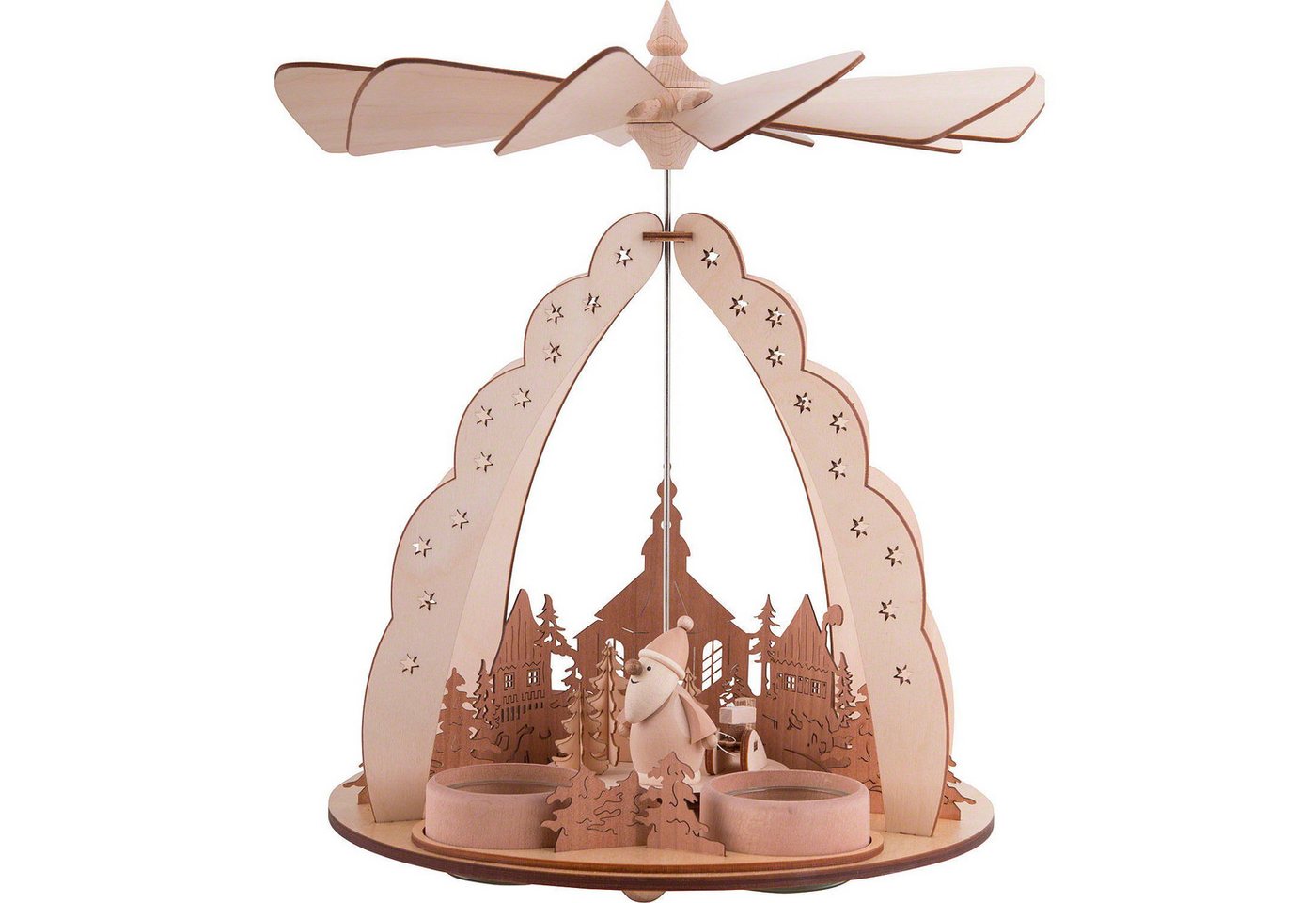 rauta Weihnachtspyramide 1-stöckige Ruprechtpyramide im Dorf (28cm) von Rauta von rauta