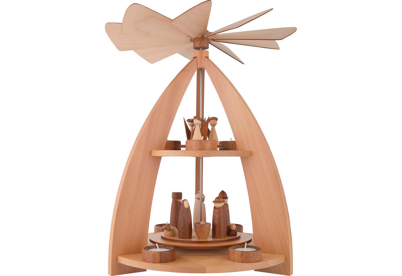 rauta Weihnachtspyramide 2-stöckige Pyramide modernes Design Krippenfiguren (42cm) von Rauta von rauta