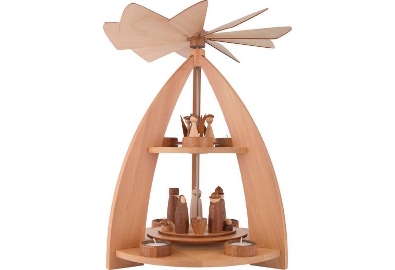 rauta Weihnachtspyramide 2-stöckige Pyramide modernes Design Krippenfiguren (42cm) von Rauta von rauta