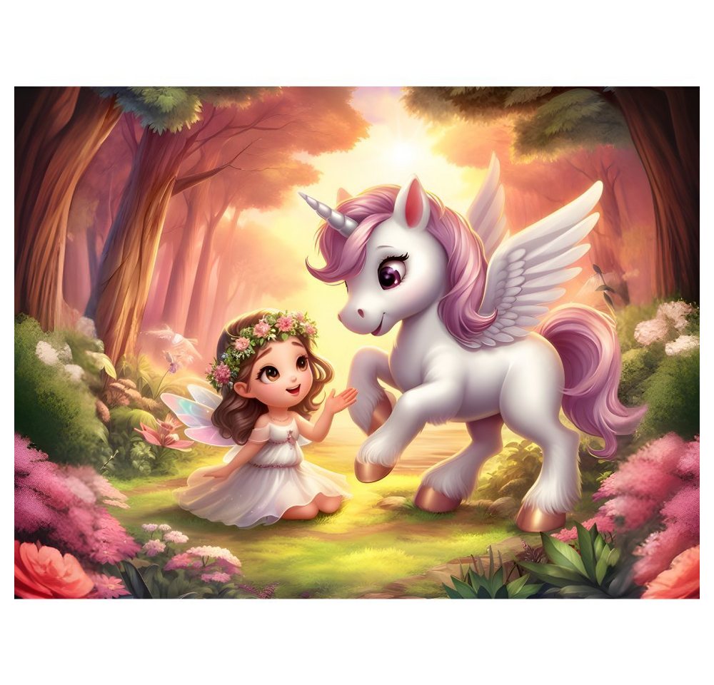 raxxa Platzset raxxa Premium-Platzset"Junge Fee mit Einhorn", (Set, 4-St., Platzdecken) von raxxa
