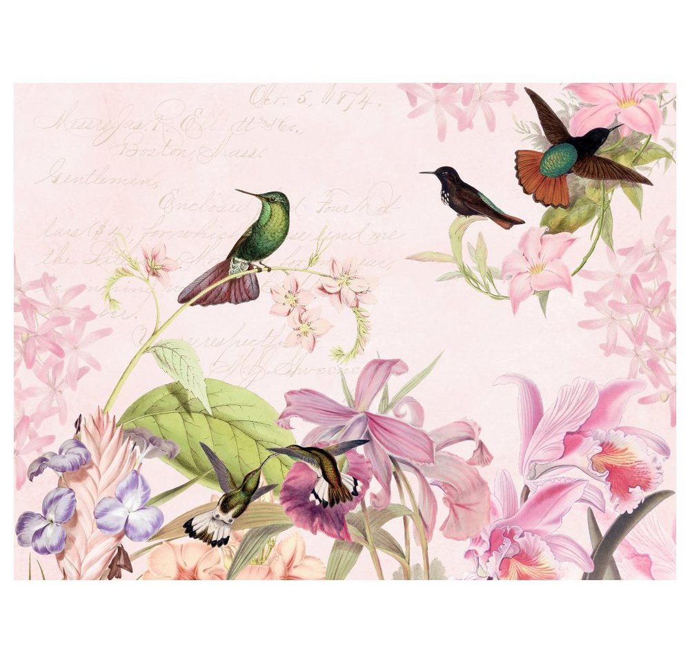 Platzset, raxxa Premium-PlatzsetRomantische Kolibris und Blüten", raxxa, (Set, 4-St., Platzdecken)" von raxxa