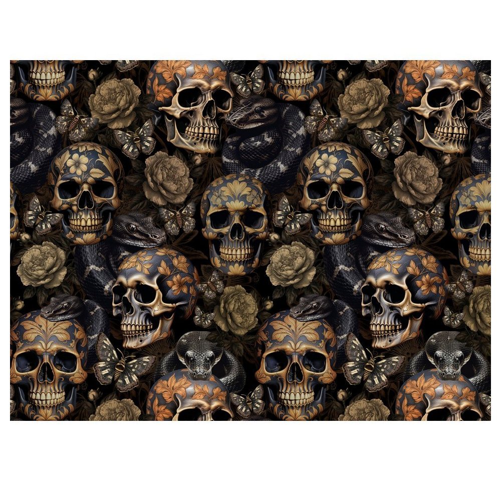 Platzset, raxxa Premium-PlatzsetDunkle Romantik: Gothic Vintage Skulls", raxxa, (Set, 4-St., Platzdecken)" von raxxa
