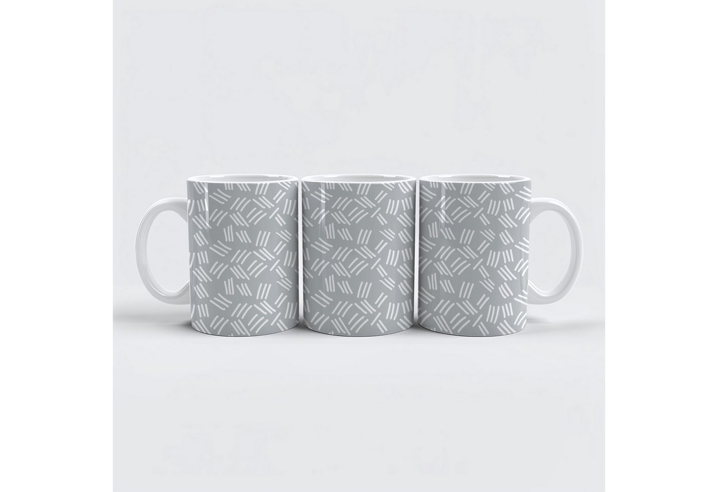 raxxa Tasse "Líneas en juego de equilibrio sobre gris claro", Keramik von raxxa