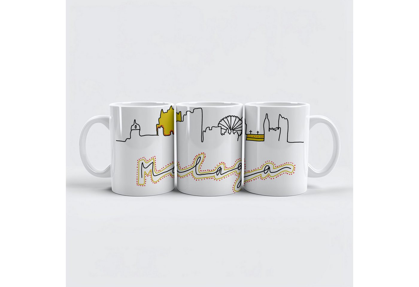 raxxa Tasse "Skyline Málaga", Keramik von raxxa