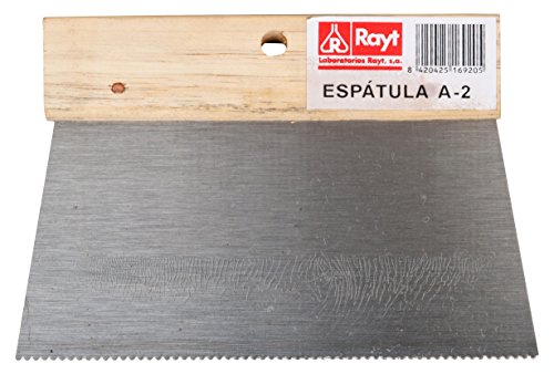 Rayt 1692 Zahnspachtel aus Metall A2 zum Aufbringen von Klebstoffen. von rayt