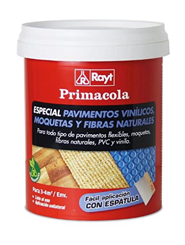 Rayt 555-09 Primacola C-15 Acrylkleber speziell für PVC, Vinylböden, Teppichböden, Textil- und Naturfasern. Lösemittelfrei Einfache Anwendung mit Spachtel, 1 kg. von rayt