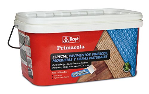 Rayt 555-23 Primacola C-15 Acryl-Spezialkleber PVC, Vinylböden, Teppichböden, Textilbeschichtungen und Naturfasern, lösemittelfrei, einfache Anwendung mit Spachtel, 5 kg von rayt