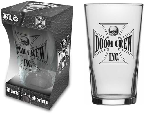 razamataz Black Label Society Doom Crew Unisex Bierglas klar Glas 0,5 l Alkohol & Party, Band-Merch, Bands von razamataz