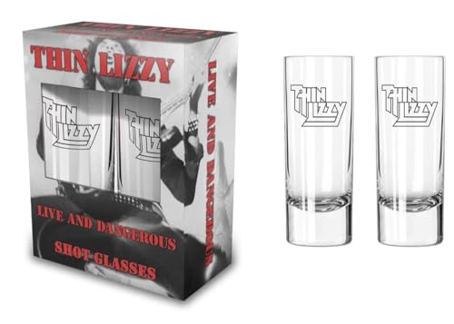 razamataz THIN LIZZY SCHNAPSGLAS SET SHOT GLASSES LIVE AND DANGEROUS 2 STÜCK SET 6 cl von razamataz