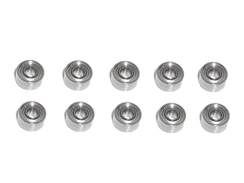 10x Kugellager 1,5x4x2 mm - 681X ZZ Radial Rillenkugellager Wälzlager rcbay Chromstahl beidseitig gedichtet für 1,5mm Welle von rcbay