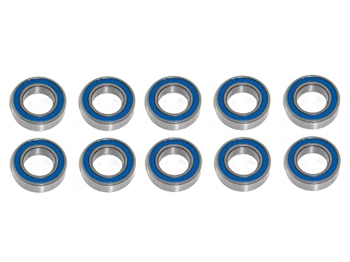 10x Kugellager 8x14x4 mm - MR148 2RS Radial Rillenkugellager Wälzlager rcbay Chromstahl beidseitig gedichtet für 8mm Welle von rcbay