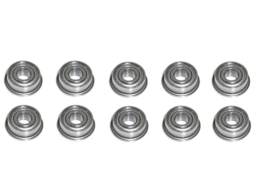 10x Kugellager mit Bund 4x10x4 mm - MF104 ZZ Flanschlager Bundlager Rillenkugellager rcbay Chromstahl beidseitig gedichtet für 4mm Welle von rcbay
