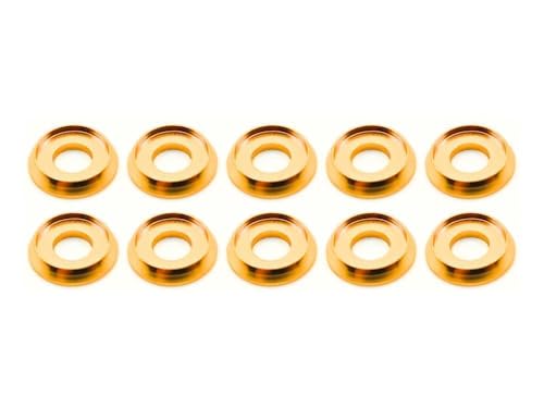 10x M4 Unterlegscheiben für ISO7380 Linsenkopfschrauben Aluminium Linsenkopfscheibe M4 - Gold rcbay von rcbay