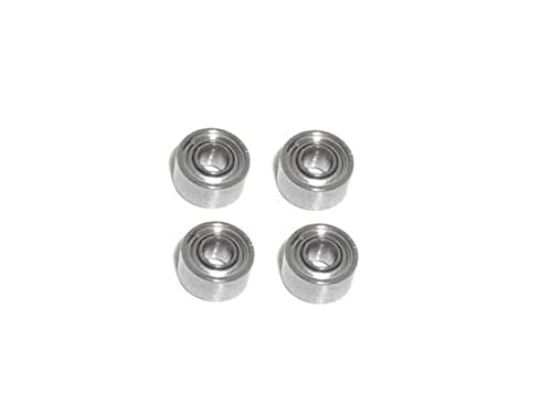 4x Kugellager 1,5x4x2 mm - 681X ZZ Radial Rillenkugellager Wälzlager rcbay Chromstahl beidseitig gedichtet für 1,5mm Welle von rcbay