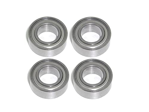 4x Kugellager 10x19x7 mm - 63800 ZZ Radial Rillenkugellager Wälzlager rcbay Chromstahl beidseitig gedichtet für 10mm Welle von rcbay