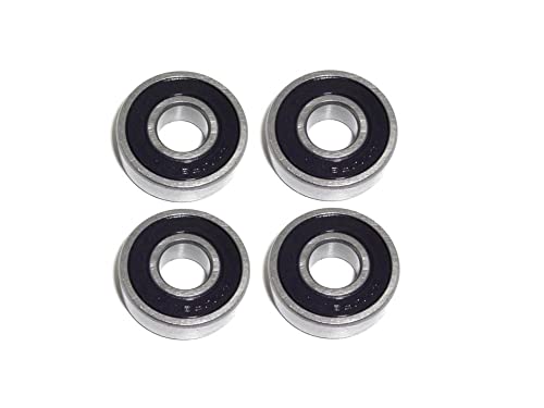 4x Kugellager 10x26x8 mm - 6000 2RS Radial Rillenkugellager Wälzlager rcbay Chromstahl beidseitig gedichtet für 10mm Welle von rcbay