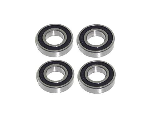 4x Kugellager 12x24x6 mm - 6901 2RS Radial Rillenkugellager Wälzlager rcbay Chromstahl beidseitig gedichtet für 12mm Welle von rcbay