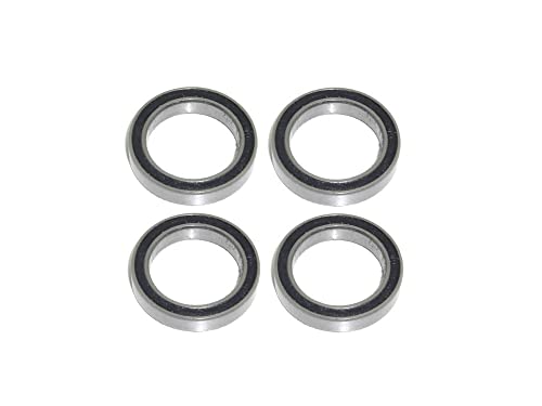 4x Kugellager 15x21x4 mm - 6702 2RS Radial Rillenkugellager Wälzlager rcbay Chromstahl beidseitig gedichtet für 15mm Welle von rcbay