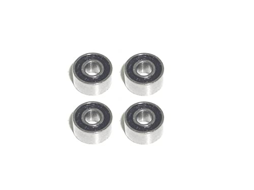 4x Kugellager 2x5x2,5 mm - MR52 2RS Radial Rillenkugellager Wälzlager rcbay Chromstahl beidseitig gedichtet für 2mm Welle von rcbay