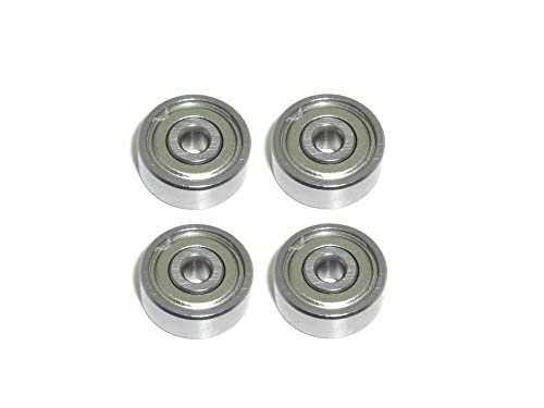 4x Kugellager 3x13x5 mm - 633 ZZ Radial Rillenkugellager Wälzlager rcbay Chromstahl beidseitig gedichtet für 3mm Welle von rcbay