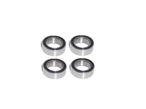 4x Kugellager zöllig 1/4x3/8x1/8 zoll - R168 2RS Radial Rillenkugellager inch Wälzlager rcbay Chromstahl beidseitig gedichtet von rcbay