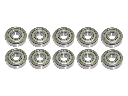 Kugellager 609 ZZ 9x24x7 mm Radial Rillenkugellager Wälzlager 10 Stück rcbay Kugellager Chromstahl beidseitig gedichtet von rcbay